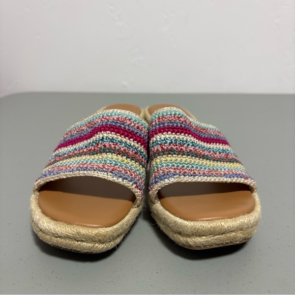 The Sak Colorful Multicolor Knit Slip On Slide Sandals Wedges Women's 11 - Picture 2 of 11